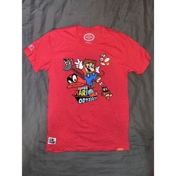 Nintendo Mens Size S Super Mario Odyssey 35th Anniversary Limited Promo T-Shirt